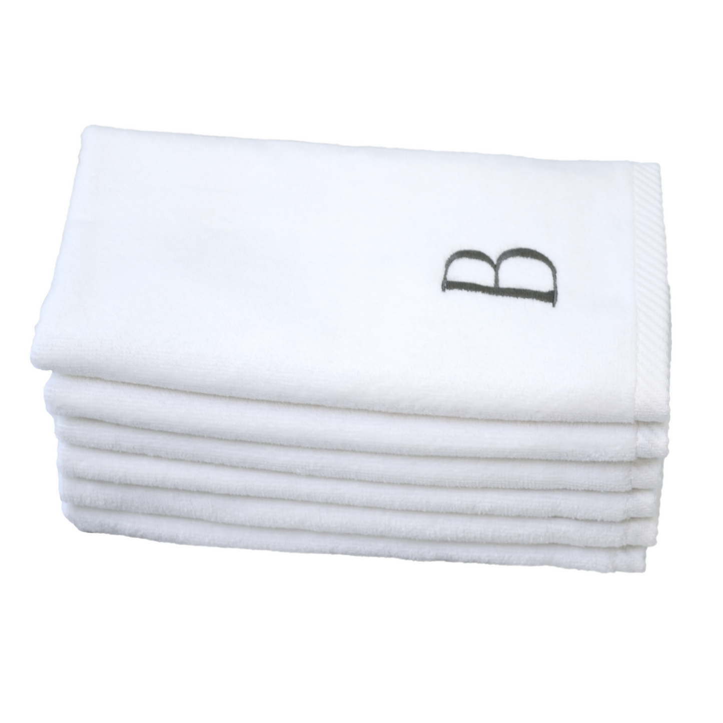 Monogram - Set of 6 White Hand/Guest Towels