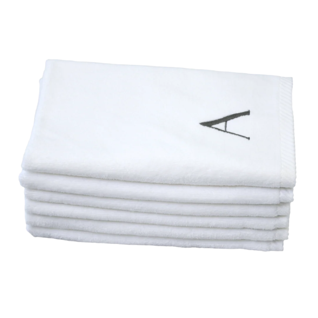 Monogram - Set of 6 White Hand/Guest Towels
