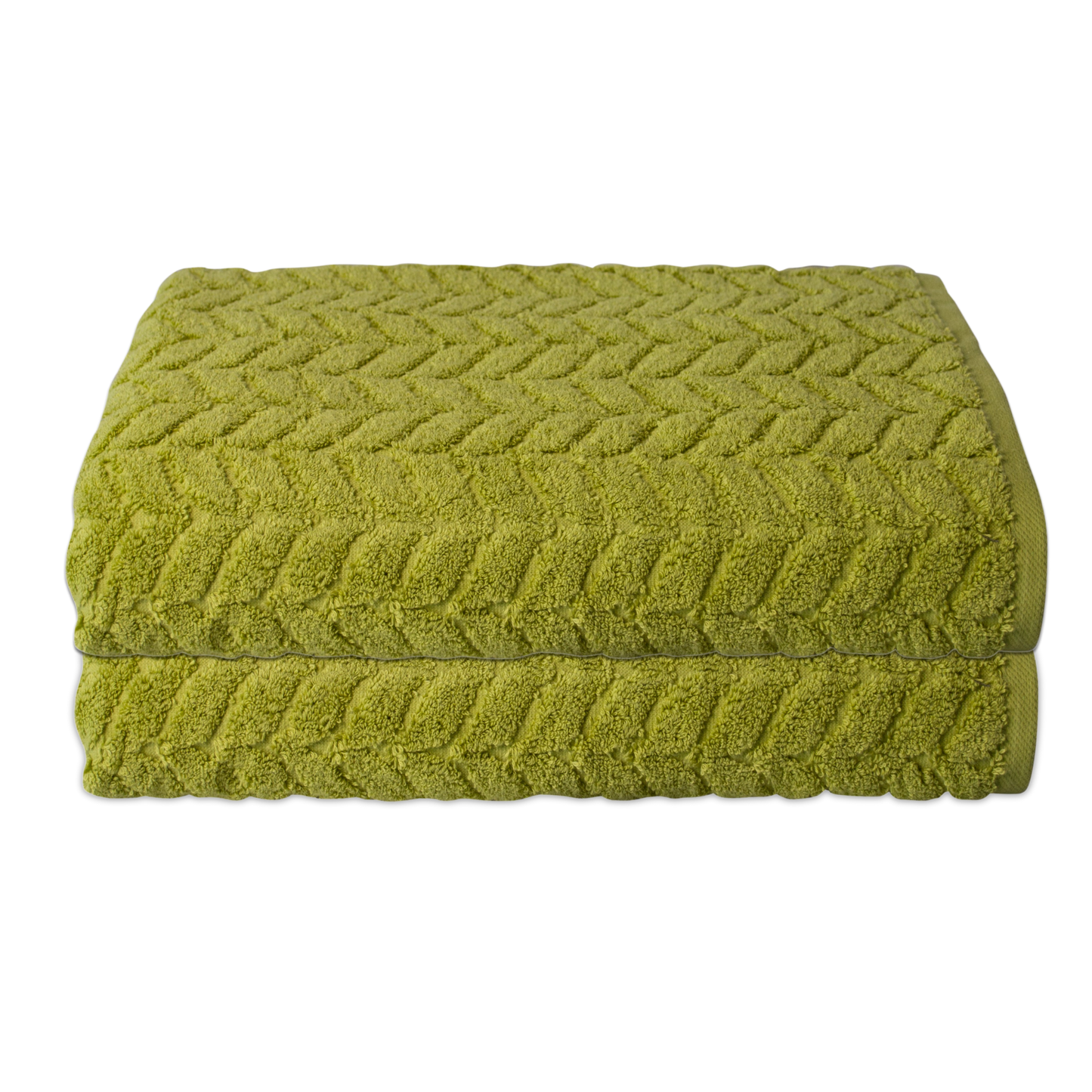 Romance - Set of 2 Green Bath Towels