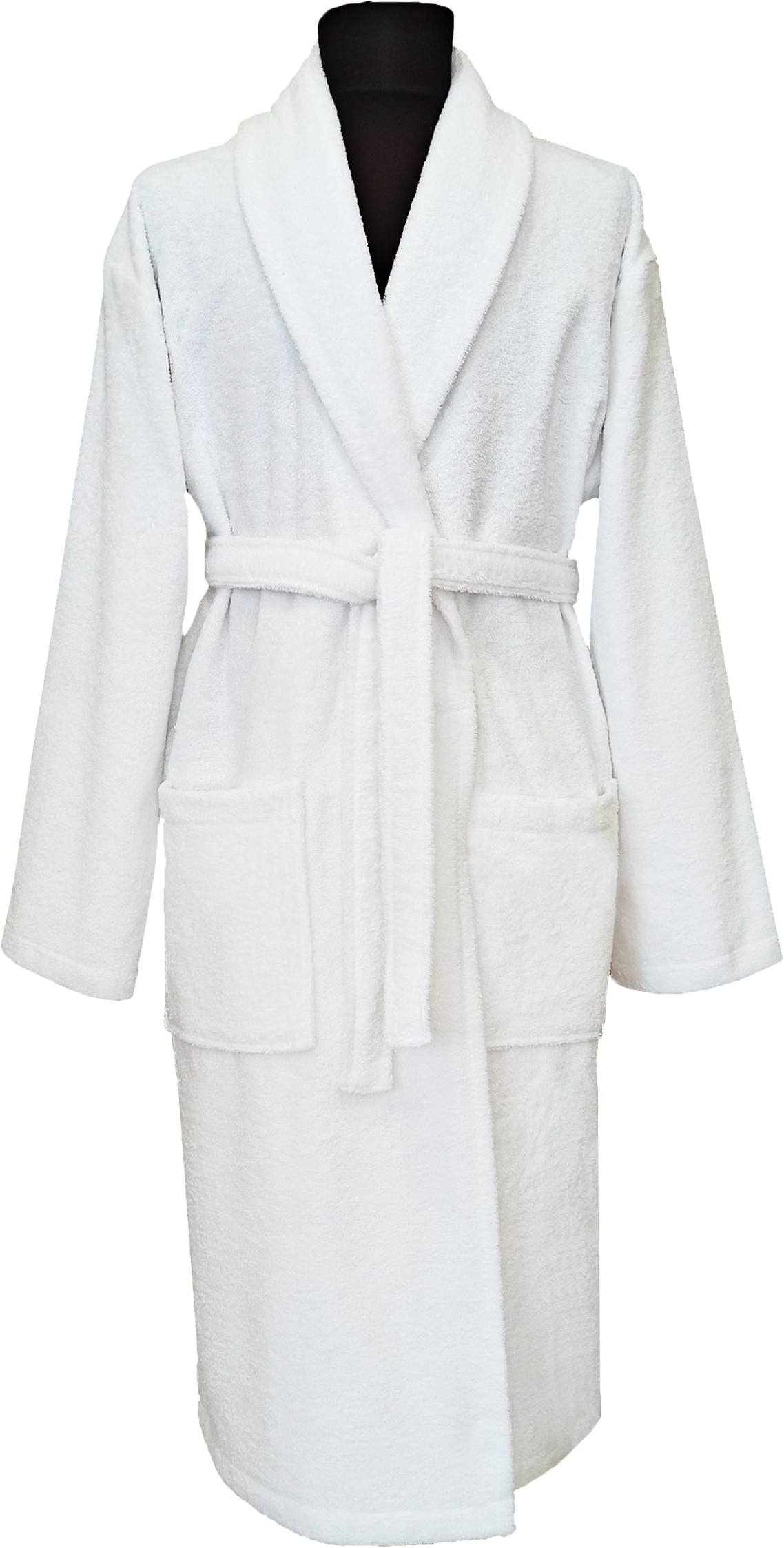 Monogrammed Shawl Terry Bath Robe - White