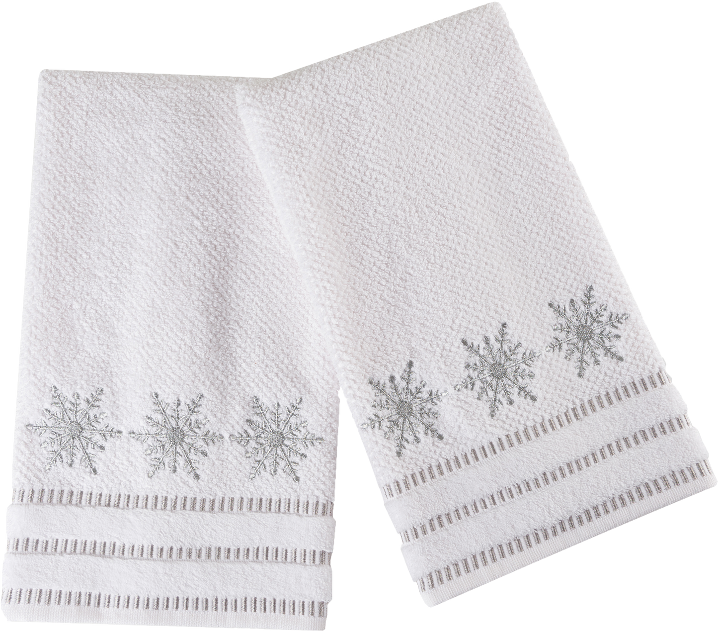Snowflakes Christmas/Holiday - Set of Hand/Guest Towels
