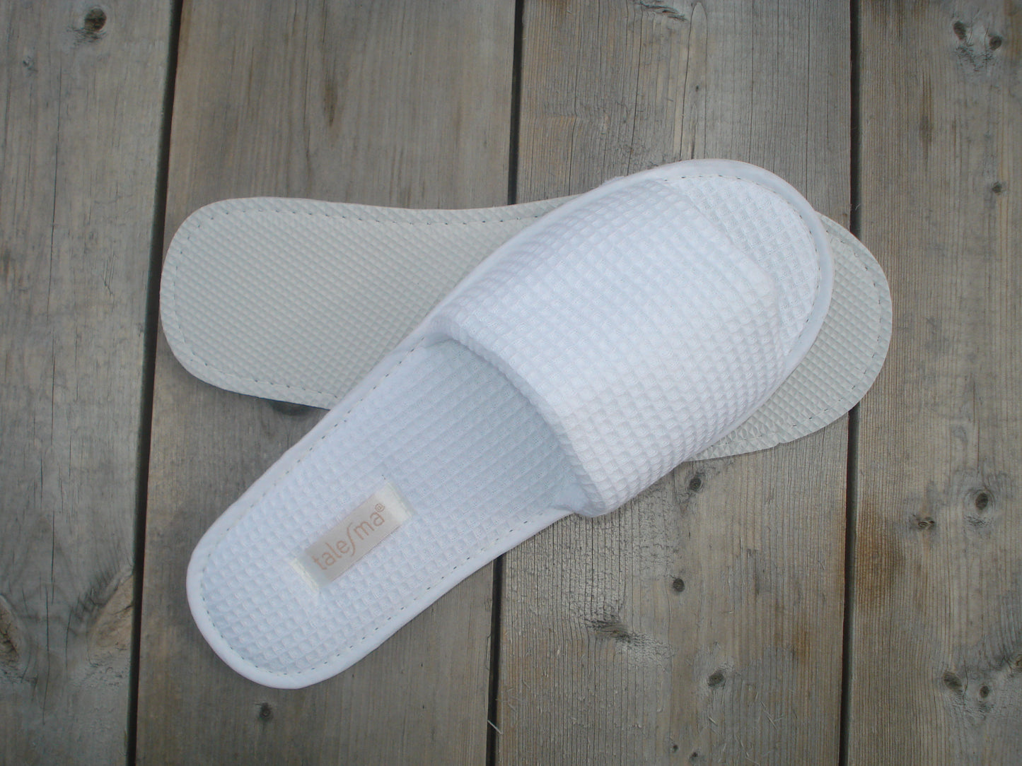 Open Toe Waffle Guest Slippers - Set of 16 Pairs