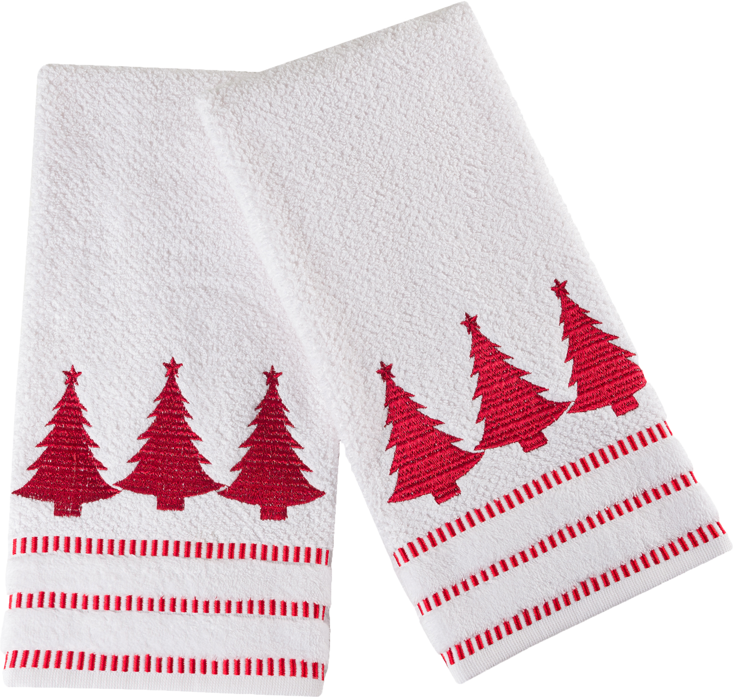 Pine Trees Christmas/Holiday - Set of 4 Hand Towels