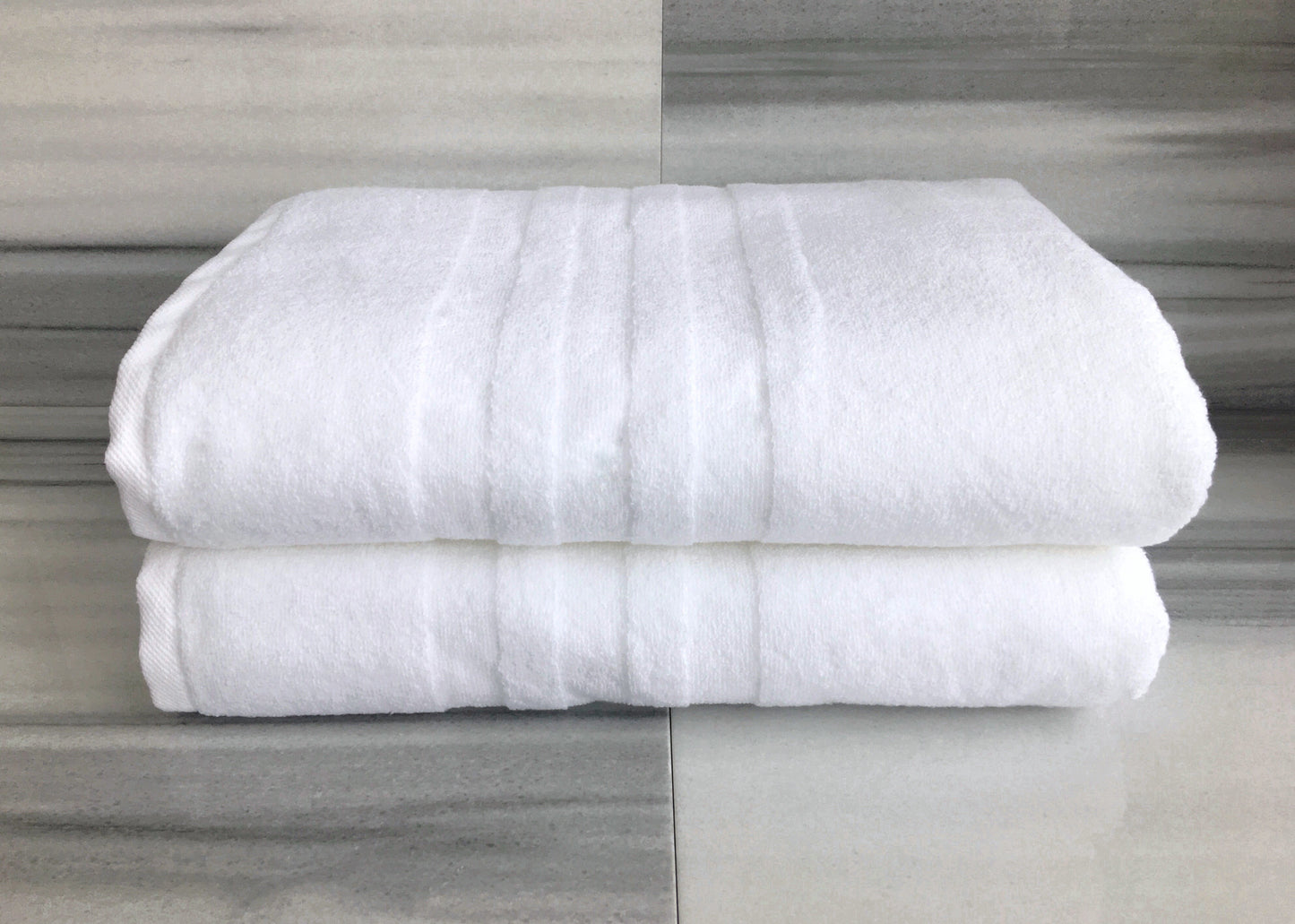 Monogrammed Ritz Bath Sheet - White - Set of 2