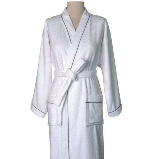 Terry Kimono Bathrobe with Binding