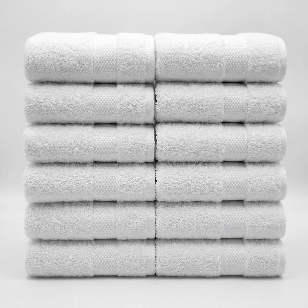 Bamboo - Set of 12 White Wash Cloths