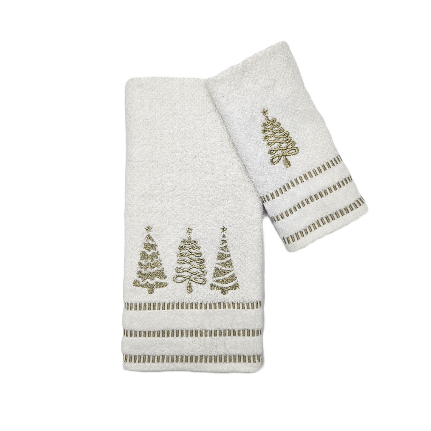 Evergreen Christmas/Holiday - Set of Hand/Guest Towels