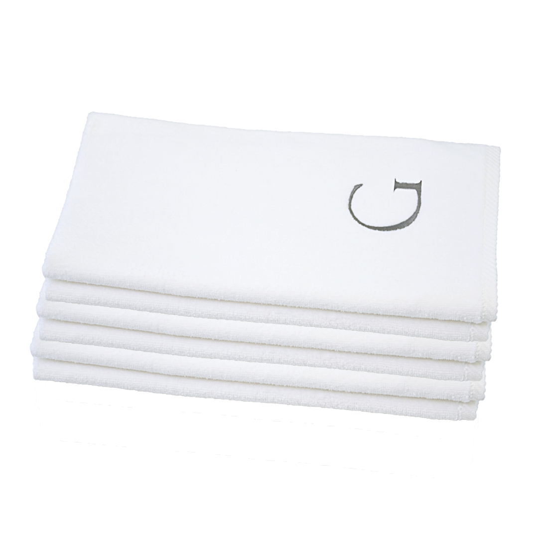 Monogram  - Set of 6 White Hand/Guest Towels