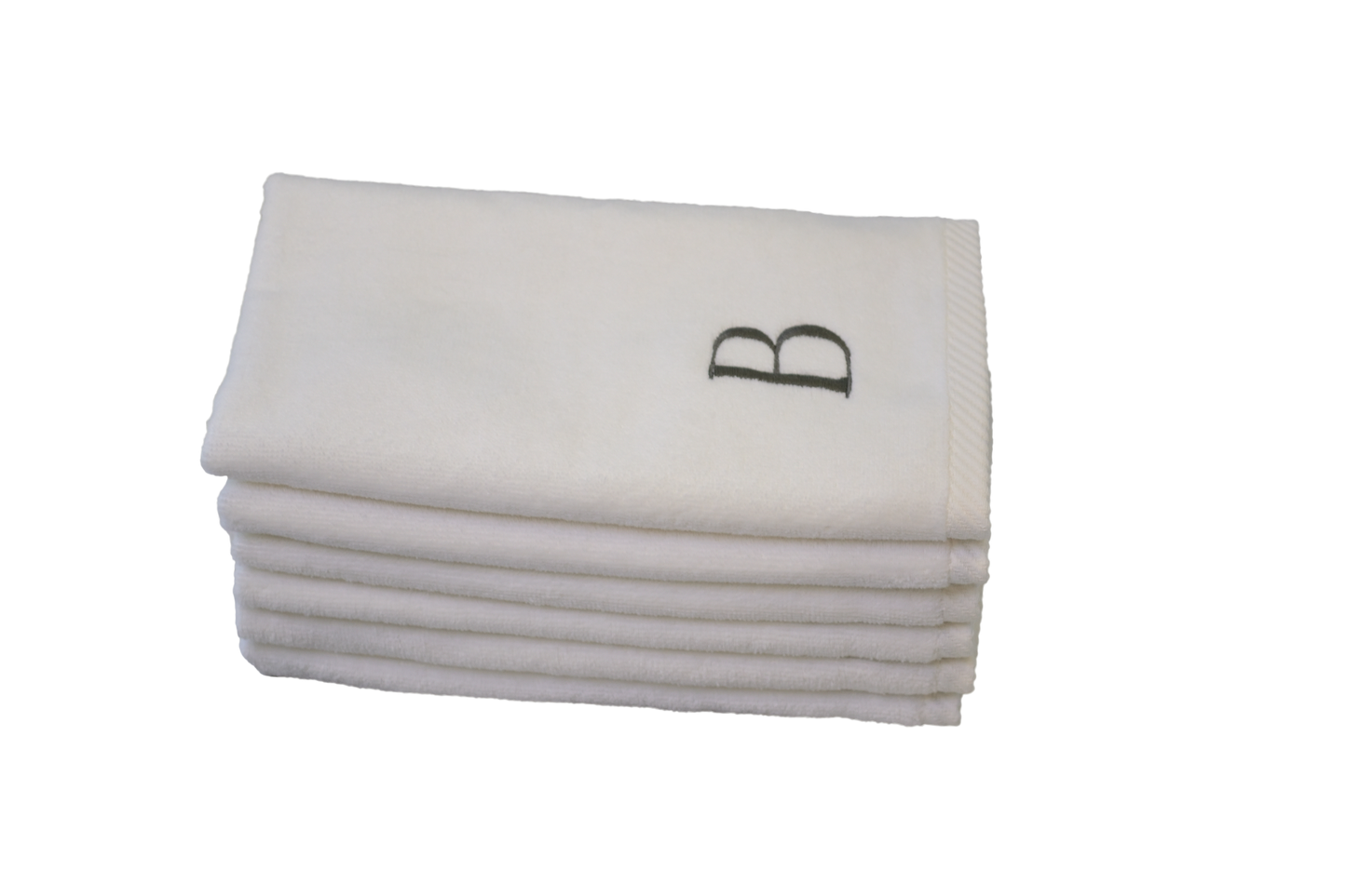 Monogram White Hand/Guest Towels - Set of 6