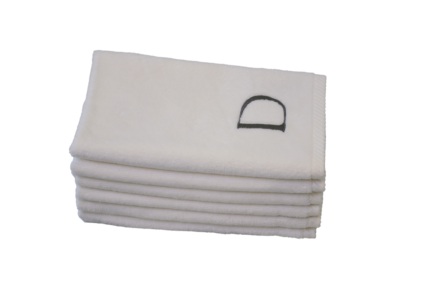 Monogram White Hand/Guest Towels - Set of 6