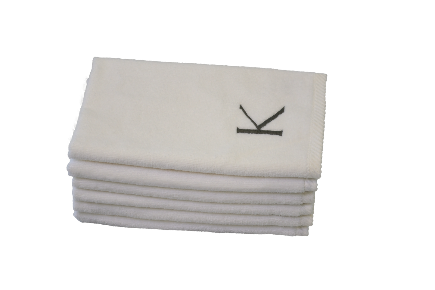 Monogram White Hand/Guest Towels - Set of 6