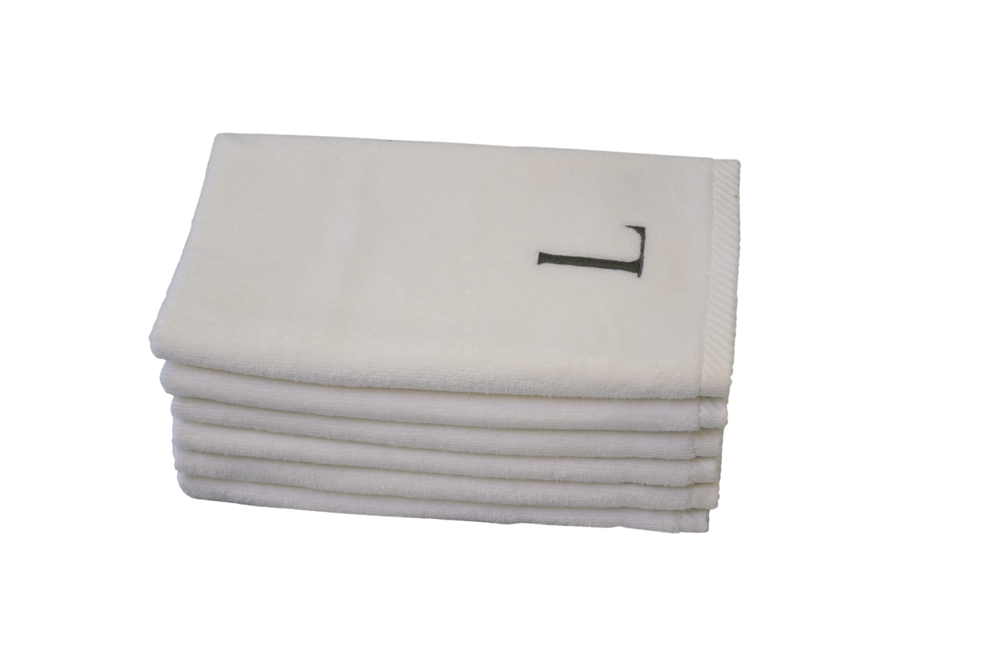 Monogram White Hand/Guest Towels - Set of 6