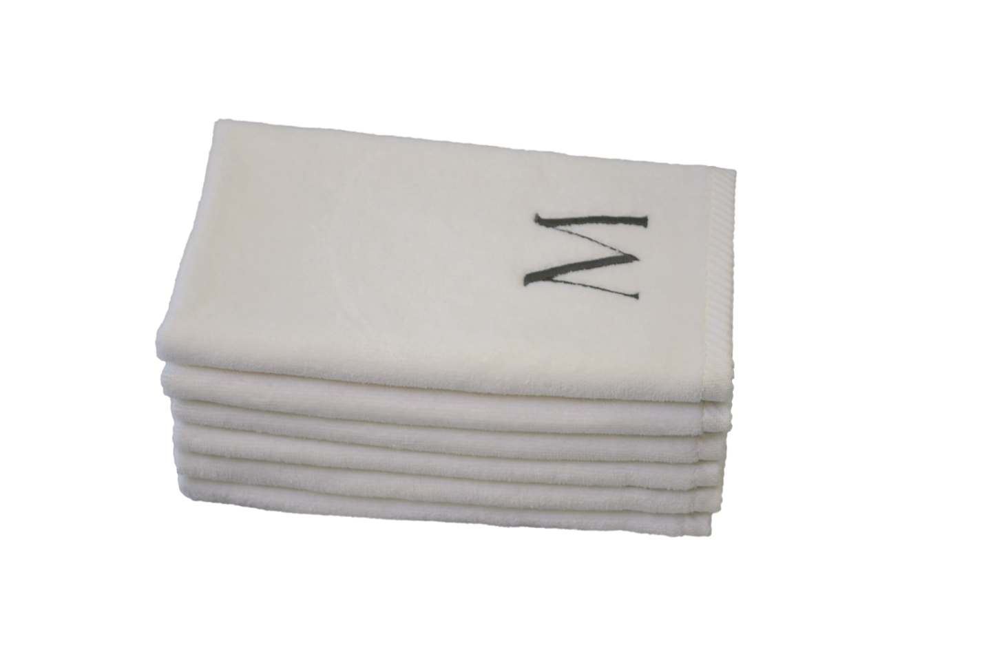 Monogram White Hand/Guest Towels - Set of 6