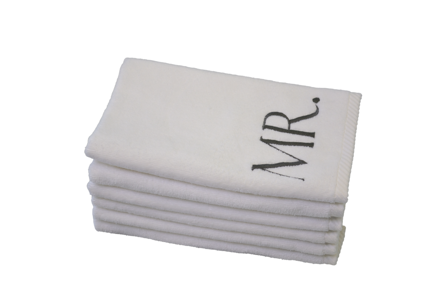 Monogram White Hand/Guest Towels - Set of 6