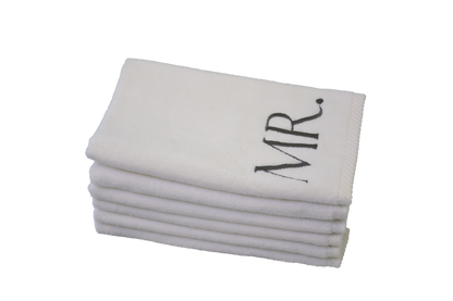 Monogram White Hand/Guest Towels - Set of 6