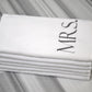 Mr. / Mrs. - Set of 6 Monogrammed White Hand/Guest Towels