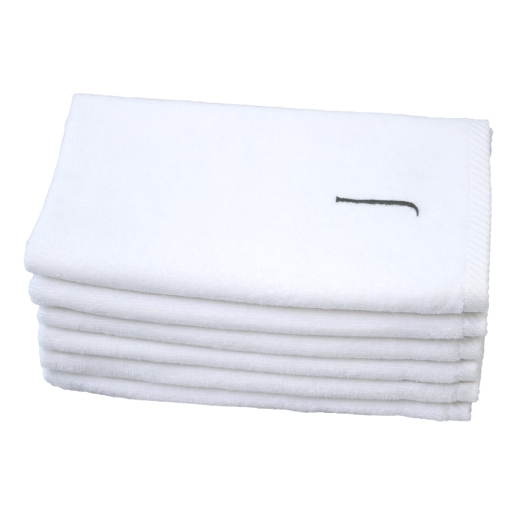 Monogram  - Set of 6 White Hand/Guest Towels