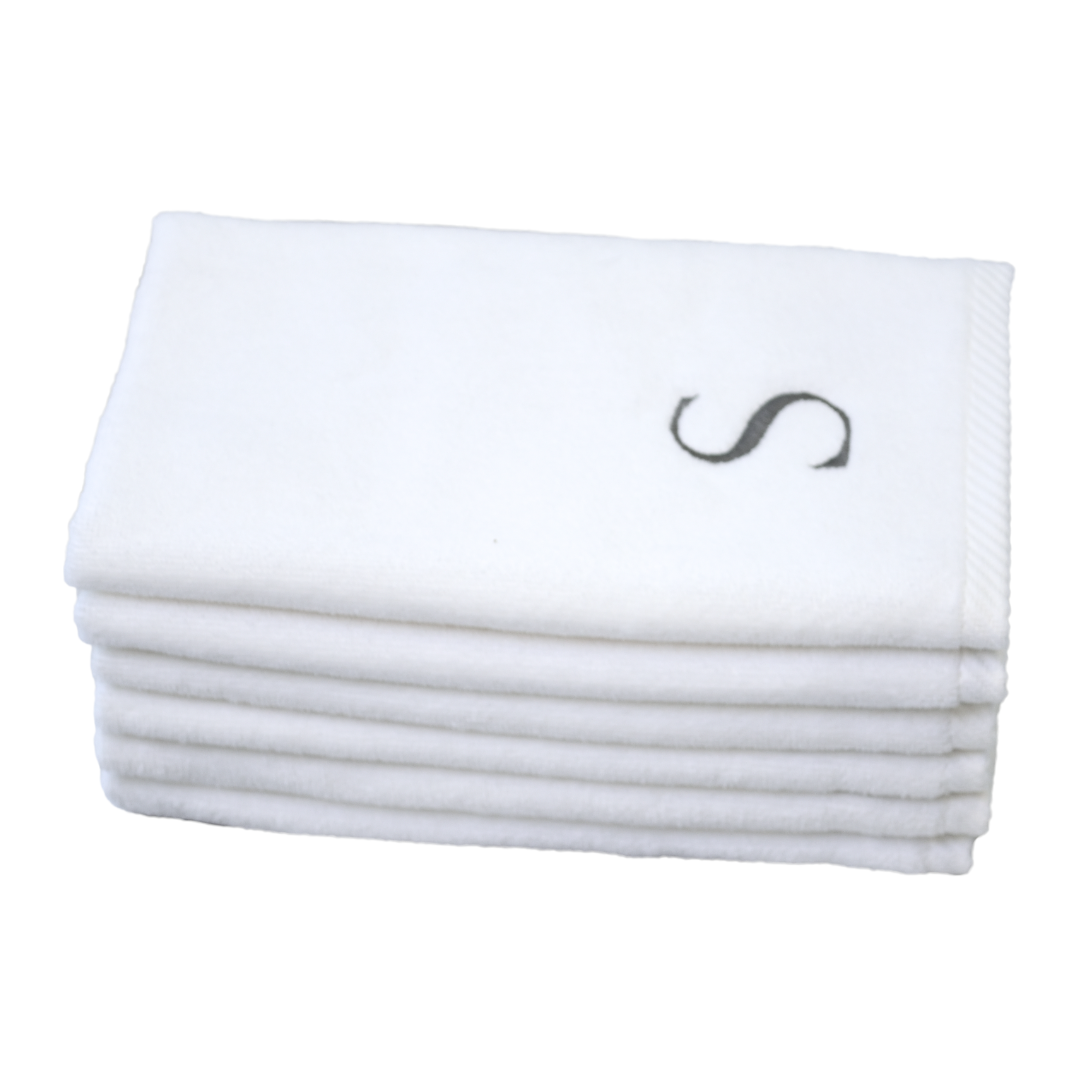Monogram  - Set of 6 White Hand/Guest Towels