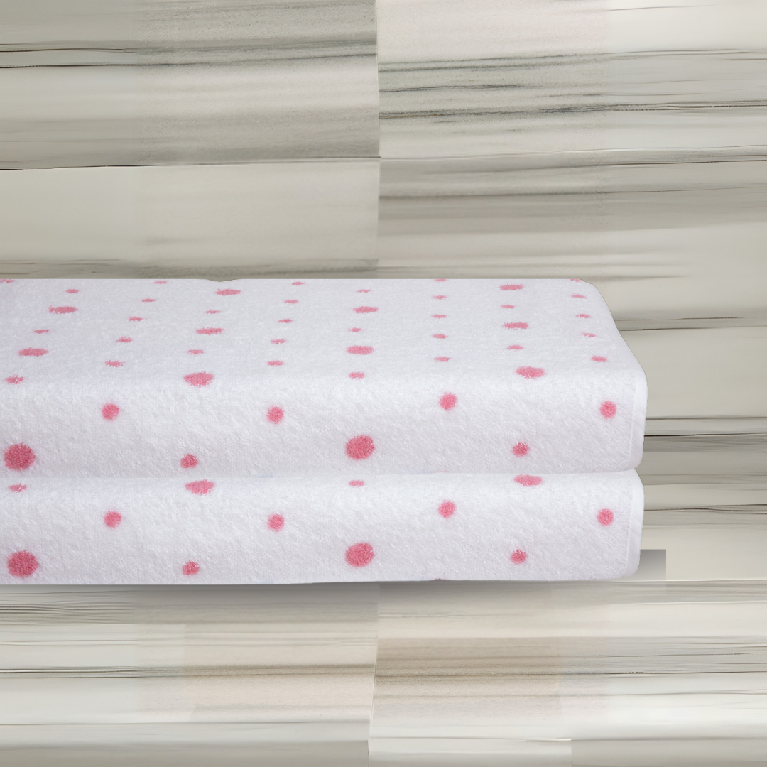 Whimsical Dots Bath Sheet -  Set of 2