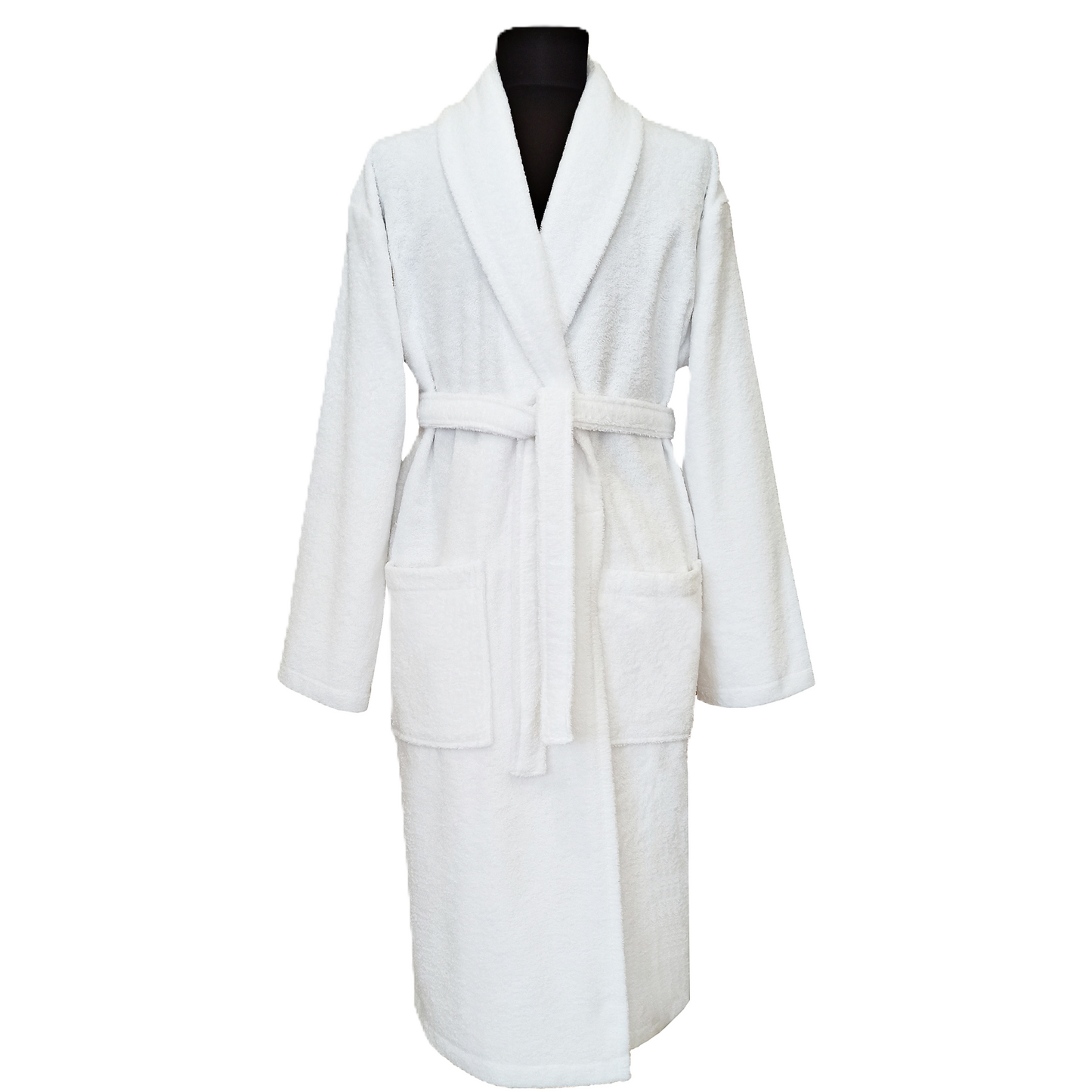 Monogrammed Shawl Terry Bath Robe - White