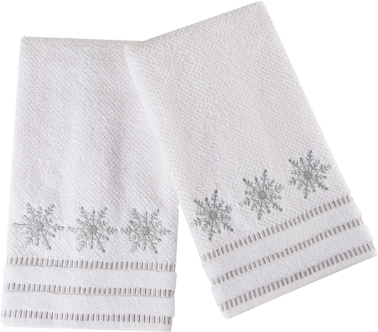 Snowflakes Christmas/Holiday - Set of Hand/Guest Towels