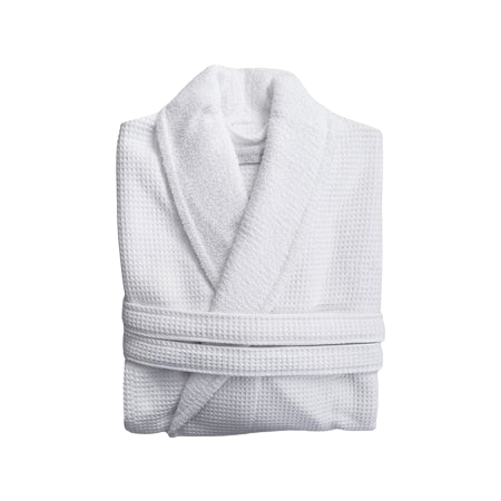 Monogrammed Terry Waffle Shawl Bath Robe - White – Talesma Inc.