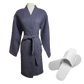 Waffle Kimono Bath Robe & Slippers