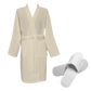 Waffle Kimono Bath Robe & Slippers