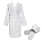 Waffle Kimono Bath Robe & Slippers