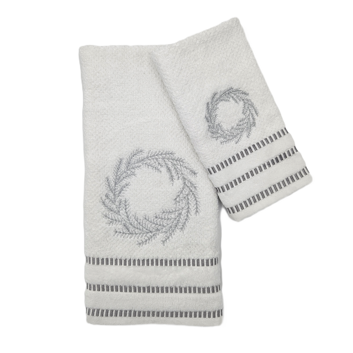 Wreath Christmas/Holiday - Set of Hand/Guest Towels