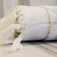 Safiye Sultan Towel - White/Ice Blue - Bath Sheet