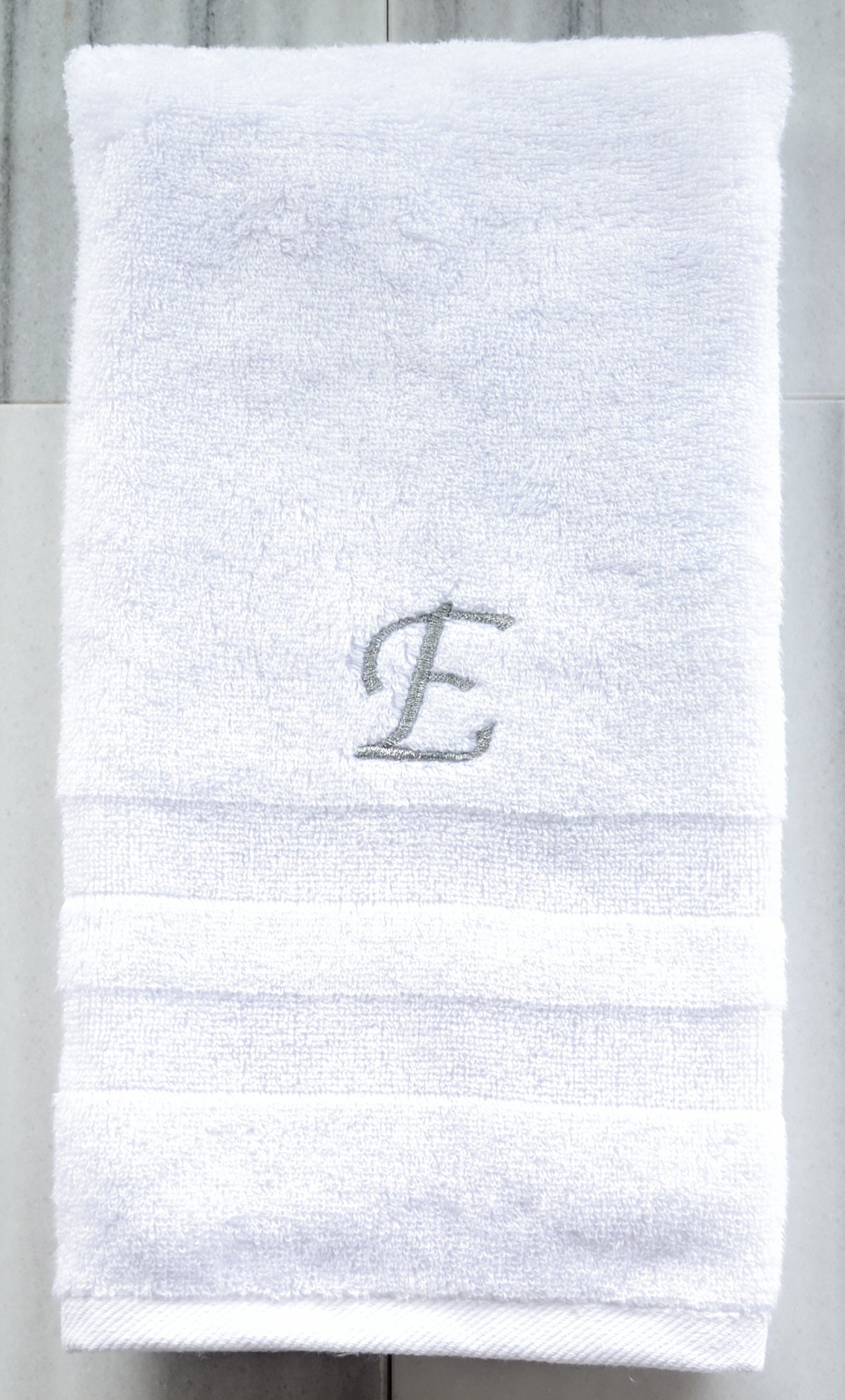 Monogrammed Ritz Towels - White - Set of 6
